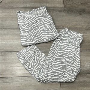 George Gray Zebra Print Pajama Set